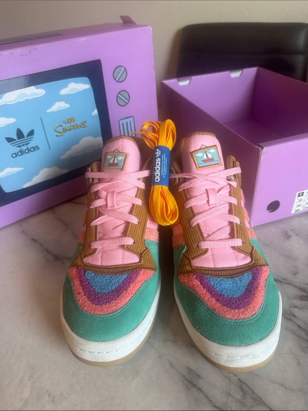 adidas Originals x The Simpsons Forum Low CL IE8467 Men’s Size 10.5 w/ Box - Picture 6 of 8